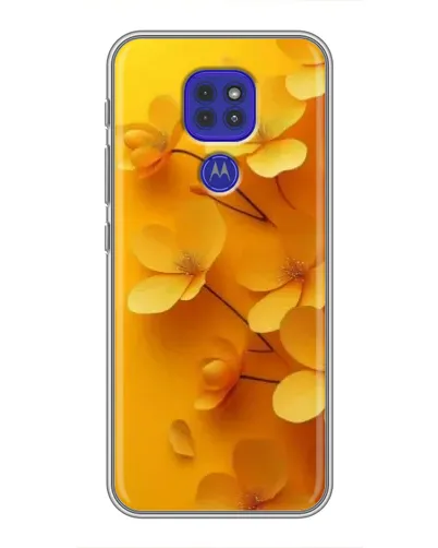Чехол для Motorola MOTO G9 Play с картинкой «Золотые лепестки»