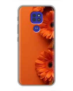 Чехол для Motorola MOTO G9 Play с картинкой «Оранжевые герберы»