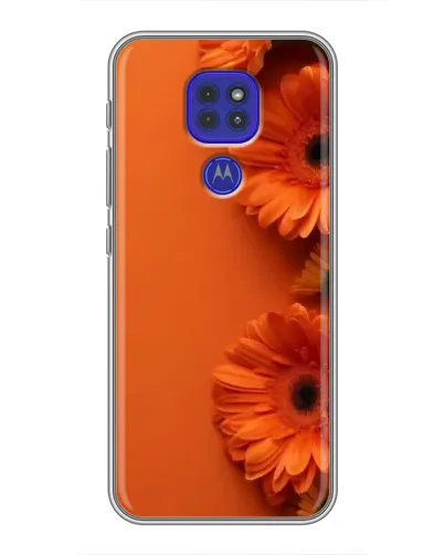 Чехол для Motorola MOTO G9 Play с картинкой «Оранжевые герберы»