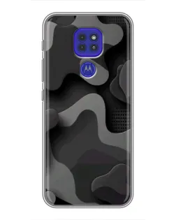 Чехол для Motorola MOTO G9 Play с картинкой «Темный абстрактный камуфляж»