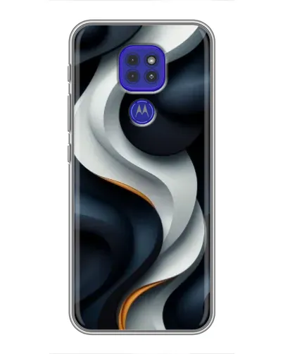 Чохол для Motorola MOTO G9 Play з картинкою «Об'ємні чорно-білі стрічки» Чохол для Motorola MOTO G9 Play з картинкою «Об'ємні чорно-білі стрічки»