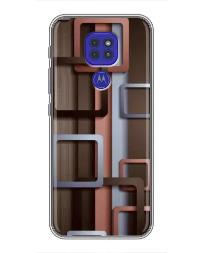 Чохол для Motorola MOTO G9 Play з картинкою «Коричневі об'ємні квадрати» Чохол для Motorola MOTO G9 Play з картинкою «Коричневі об'ємні квадрати»