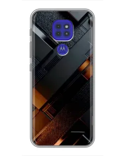 Чохол для Motorola MOTO G9 Play з картинкою «Чорні геометричні блоки»