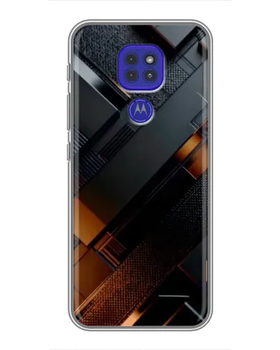 Чохол для Motorola MOTO G9 Play з картинкою «Чорні геометричні блоки» Чохол для Motorola MOTO G9 Play з картинкою «Чорні геометричні блоки»