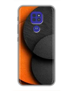 Чохол для Motorola MOTO G9 Play з картинкою «Геометрія помаранчевих кіл»