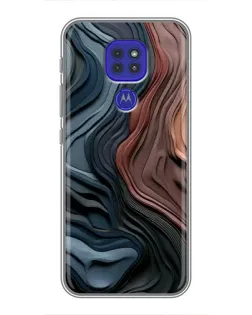 Чохол для Motorola MOTO G9 Play з картинкою «Кольорові хвилі каньйону»