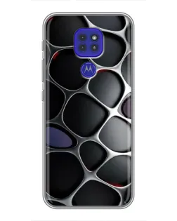 Чохол для Motorola MOTO G9 Play з картинкою «Об'ємна темна решітка»