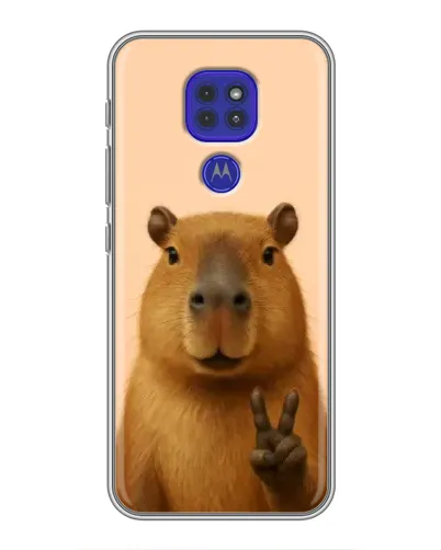 Чехол для Motorola MOTO G9 Play с картинкой «Капибара виктория» Чехол для Motorola MOTO G9 Play с картинкой «Капибара виктория»