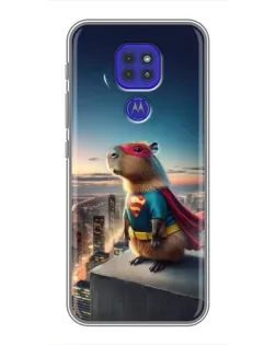 Чехол для Motorola MOTO G9 Play с картинкой «Капи-мен супергерой»