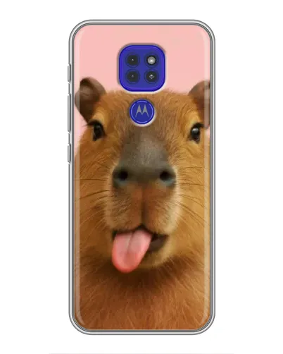 Чехол для Motorola MOTO G9 Play с картинкой «Капибара с языком» Чехол для Motorola MOTO G9 Play с картинкой «Капибара с языком»