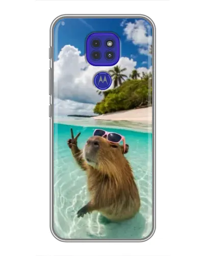 Чехол для Motorola MOTO G9 Play с картинкой «Капибара на море» Чехол для Motorola MOTO G9 Play с картинкой «Капибара на море»