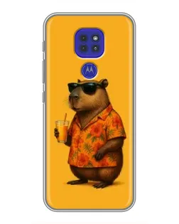 Чехол для Motorola MOTO G9 Play с картинкой «Капибара на отдыхе»