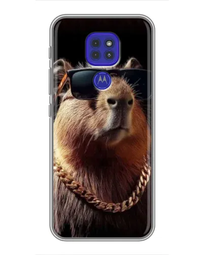 Чехол для Motorola MOTO G9 Play с картинкой «Капибара золотая цепь» Чехол для Motorola MOTO G9 Play с картинкой «Капибара золотая цепь»