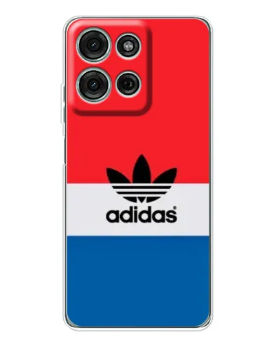 Чехол для Motorola Moto G96 5G с картинкой «Ретро блоки Adidas»