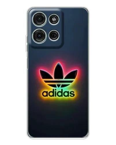 Чехол для Motorola Moto G96 5G с картинкой «Неоновый Adidas»