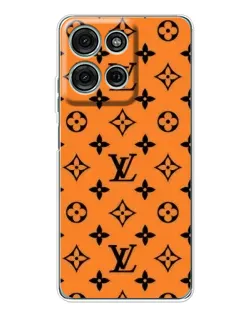 Чехол для Motorola Moto G96 5G с картинкой «Оранжевый стиль LV»
