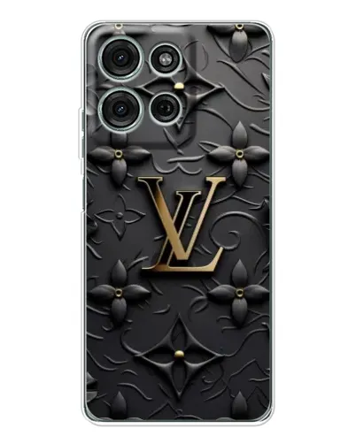 Чехол для Motorola Moto G96 5G с картинкой «Кожаная текстура LV»