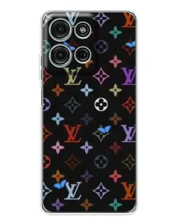 Чехол для Motorola Moto G96 5G с картинкой «Цветная монограмма LV»