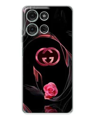 Чехол для Motorola Moto G96 5G с картинкой «Gucci — неоновая роза»