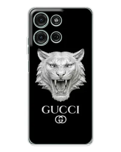Чехол для Motorola Moto G96 5G с картинкой «Gucci — серебряный лев» Чехол для Motorola Moto G96 5G с картинкой «Gucci — серебряный лев»