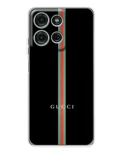Чехол для Motorola Moto G96 5G с картинкой «Gucci — строгая линия»