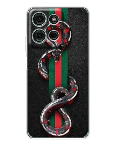 Чехол для Motorola Moto G96 5G с картинкой «Gucci — змея на полосе» Чехол для Motorola Moto G96 5G с картинкой «Gucci — змея на полосе»