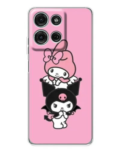 Чехол для Motorola Moto G96 5G с картинкой «My Melody и Kuromi» Чехол для Motorola Moto G96 5G с картинкой «My Melody и Kuromi»