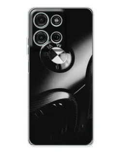 Чехол для Motorola Moto G96 5G с картинкой «Эмблема BMW — макро»