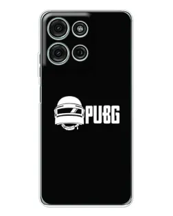 Чехол для Motorola Moto G96 5G с картинкой «PUBG — классический лого»