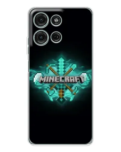 Чехол для Motorola Moto G96 5G с картинкой «Minecraft Diamond лого» Чехол для Motorola Moto G96 5G с картинкой «Minecraft Diamond лого»