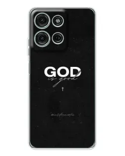 Чехол для Motorola Moto G96 5G с картинкой «GOD — Бог над всем»