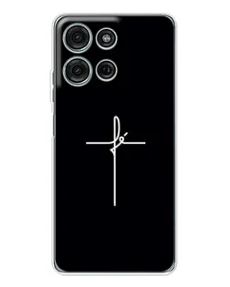 Чехол для Motorola Moto G96 5G с картинкой «Тонкий крест»