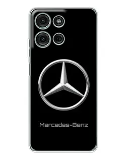 Чехол для Motorola Moto G96 5G с картинкой «Mercedes Silver Logo»