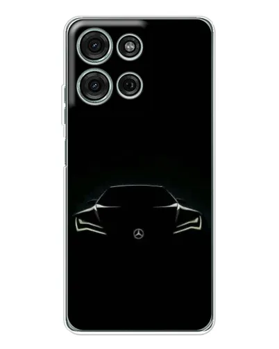 Чехол для Motorola Moto G96 5G с картинкой «Mercedes — силуэт авто» Чехол для Motorola Moto G96 5G с картинкой «Mercedes — силуэт авто»