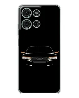 Чехол для Motorola Moto G96 5G с картинкой «Audi — ночной контур»