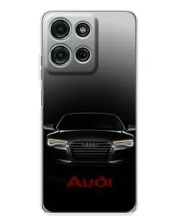 Чехол для Motorola Moto G96 5G с картинкой «Audi — градиентный контур»