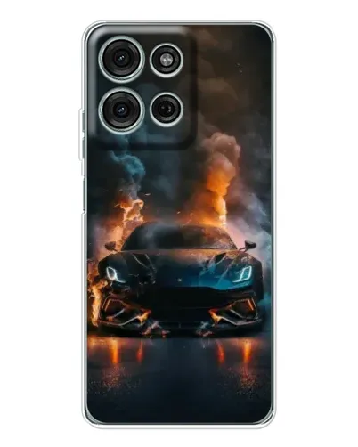 Чохол для Motorola Moto G96 5G з картинкою «Lamborghini димна естетика»