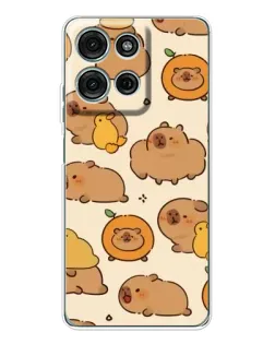 Чохол для Motorola Moto G96 5G з картинкою «Капібари з апельсинами»