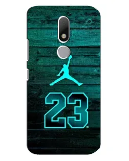 Чехол для Motorola Moto M с картинкой «Jordan Cyan 23»