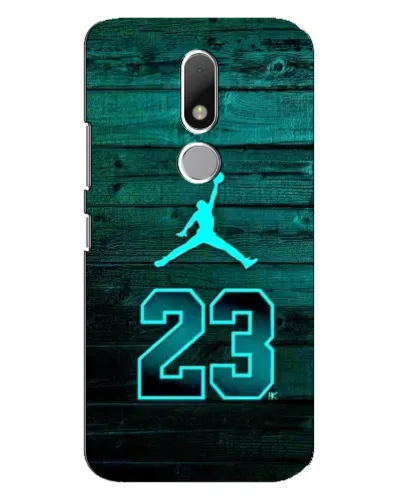 Чехол для Motorola Moto M с картинкой «Jordan Cyan 23»