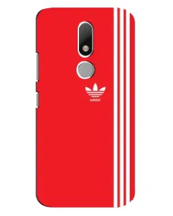 Чехол для Motorola Moto M с картинкой «Красный минимализм Adidas»