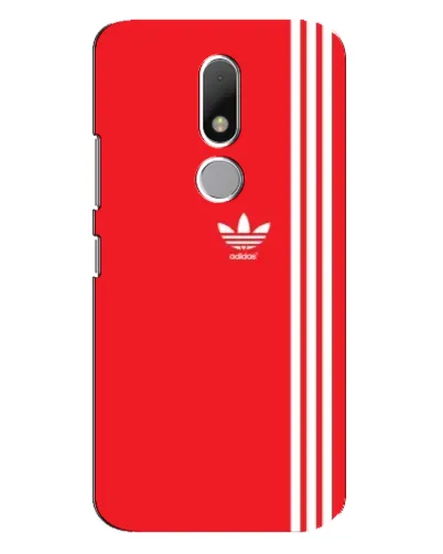 Чехол для Motorola Moto M с картинкой «Красный минимализм Adidas»