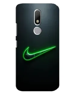 Чехол для Motorola Moto M с картинкой «Неоновый контур Nike»