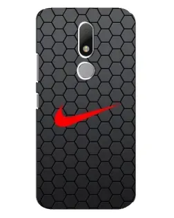 Чехол для Motorola Moto M с картинкой «Nike — карбоновая сетка»
