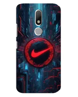 Чехол для Motorola Moto M с картинкой «Техногенный стиль Nike»