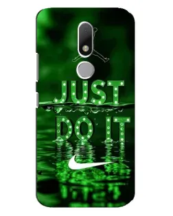 Чехол для Motorola Moto M с картинкой «Зеленый неоновый Nike»