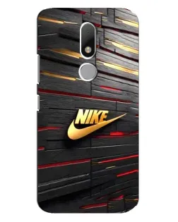 Чехол для Motorola Moto M с картинкой «Золотой Nike на металле»
