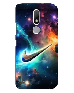 Чехол для Motorola Moto M с картинкой «Космический Nike Swoosh»