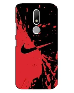 Чохол для Motorola Moto M з картинкою «Червоні бризки Nike»