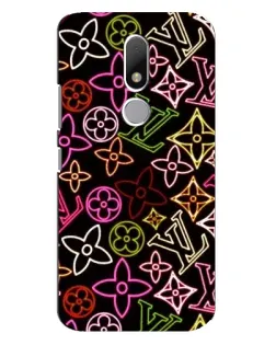 Чехол для Motorola Moto M с картинкой «Неоновый микс Nike»